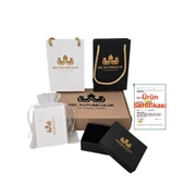 Sembole Özel Hakiki Siyah Derili 14 Ayar Altın Plakalı Dikdörtgen Motifli Hediye Bileklik-437 thumbnail 3