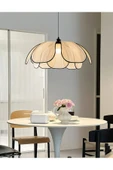 burenze Modern Tasarım Rose Çiçek Sarkıt Avize Rattan Boheme Salon Oturma Odası Mutfak Avizesi - 4