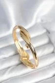 Pirinç Gold Renk Sarmal Model Kelepçe Bileklik - 1