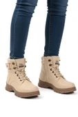 Aspor Bej Vizon İçi Polarlı Fermuarlı Kadın Bot thumbnail 2