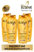 Elseve L'Oréal Paris Elseve Mucizevi Yağ Besleyici Bakım Şampuanı 400 ml 4'lü Set - 1