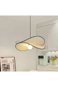 burenze Modern Tasarım Matmazel Sarkıt Avize Krem Kumaş Salon Mutfak Oturma Odası Avizesi - 2