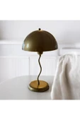 burenze Modern Tasarım Zigzag Mars Ajabur Kablolu Tak Çalıştır Masa Lambası Eskitme Gold Sarı - 2
