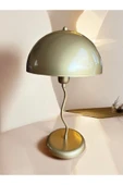 burenze Modern Tasarım Zigzag Mars Ajabur Kablolu Tak Çalıştır Masa Lambası Eskitme Gold Sarı - 1