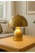 burenze Modern Burry Abajur Masa Lambası Metal Gövde Tasarım Ürün Eskitme Gold Sarı thumbnail 1