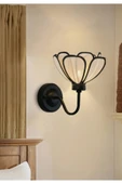 Fico Home Blume Pilli Aplik Rose Çiçek Duvar Apliği Kablosuz Tak Kullan Pilli Aplik Ekru Kumaş - 1