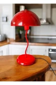 burenze Modern Tasarım Mars Zigzag Abajur Masa Lambası Metal Gövde Red Kırmızı - 3