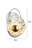burenze Modern Space Universe Duvar Aplik Siyah Gövde Gold Detaylı Elektrik İle Çalışır - 2