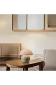 Fico Home Modern Abajur Krem Mushroom Masa Lambası Metal Şapka Metal Gövde thumbnail 4