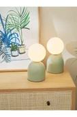 Buiva Modern Abajur Mint Green Beyaz Glop Camlı Masa Lambası thumbnail 1