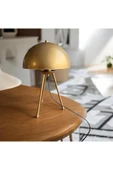 burenze Modern Tasarım Mars Tripod Ayaklı Abajur Eskitme Gold Sarı Masa Lambası - 4