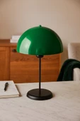 burenze Modern Tasarım Mars Abajur Dekoratif Şık Masa Lambası Yeşil Siyah Gövde thumbnail 3