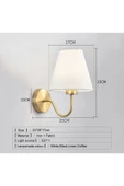 Fico Home Modern Tasarım Pilli Aplik Gold Sarı Ledli Tak Çalıştır Krem Şapkalı Duvar Led Aplik Harika Görsel - 2
