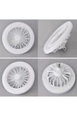 ADAL Vantilatör 3 Kademe Hız Dimlenebilir 3 Renk Led Işıklı Poyraz Kumandalı Sabit Fan Led Ampul 24cm - 3