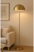 Fico Home Modern Tasarım Torche Ayaklı Lambader Eskitme Gold Gövde Metal Abajur Lambader - 1