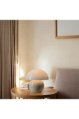 Fico Home Modern Abajur Krem Mushroom Masa Lambası Metal Şapka Metal Gövde thumbnail 2