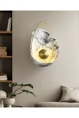 burenze Modern Space Universe Duvar Aplik Siyah Gövde Gold Detaylı Elektrik İle Çalışır - 1