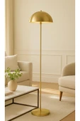 Fico Home Modern Tasarım Torche Ayaklı Lambader Eskitme Gold Gövde Metal Abajur Lambader - 3