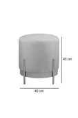 MİO PUF, METAL HALKALI PUF, MAKYAJ OTURAĞI ,PUF BENCH MONTAJSIZ OTURAK GOLD METAL AYAKLI - 3