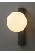 Fico Home Duvar Aplik Siyah Gövde Beyaz Glop Cam E-27 Duy Modern Aplik - 2