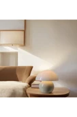 Fico Home Modern Abajur Krem Mushroom Masa Lambası Metal Şapka Metal Gövde thumbnail 3