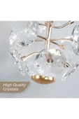 burenze Luxury Exclusive Crystal Led Aplik Kristal Taşlı Aplik Gold Sarı Kademeli 3 Renk - 3