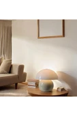 Fico Home Modern Abajur Krem Mushroom Masa Lambası Metal Şapka Metal Gövde thumbnail 5