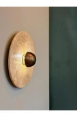 burenze Lüks Modern Tasarım Traverten Mermer Led Aplik Eskitme Gold Limited Edition Ledli Elektrikle Çalışır - 1