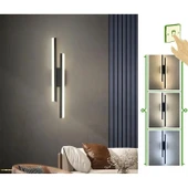 Elektrikle Çalışır, 12 Watt , 3000 Kelvin Gün Işığı Led Aplik, İç Merkan Led Duvar Armatürü -220V thumbnail 3