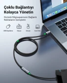 UGREEN USB-C Erkek - USB-C Dişi Gen-2 Örgülü Uzatma Kablosu 1 m, Uzay Grisi, 30205 - 3