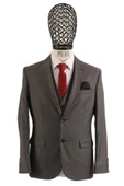 Yelekli Takım Elbise Slim Fit - 4