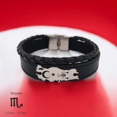Burca Özel Vatan Severler İçin Türkiye Haritalı Hakiki Siyah Derili 925 Ayar Gümüş Plakalı Hediye Bileklik-441 thumbnail 1