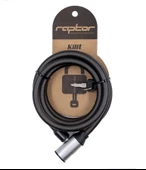 RAPTOR Anahtarlı Zincir Kilit 3.8x12x180 Cm Siyah Bisiklet Motosiklet Bebek arabası Güvenlik Kilidi thumbnail 1