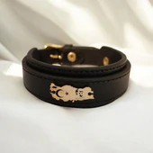 Vatan Severler İçin Sembole Özel Hakiki Siyah Derili 14 Ayar Altın Plakalı Türkiye Haritalı Hediye Bileklik-440 thumbnail 1