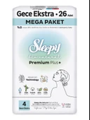 Sleepy Bio Natural Premium Plus Hijyenik Ped Mega Paket Gece 26 adet thumbnail 1