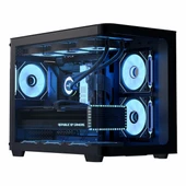 Aerocool P300C USB 3.2 ARGB mATX Mini Tower Siyah Kasa thumbnail 1
