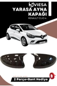 Renault Clio 4 2012-2019 Uyumlu Batman Yarasa Ayna Kapağı Piano Black - 1