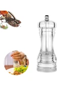 Mithra Life 2 li Büyük Boy 20 cm Akrilik Şeffaf Tuz Karabiber Şef Değirmeni Öğütücü MIT1257 thumbnail 5