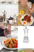 Mithra Life 2’li Küçük Boy 14 cm Akrilik Şeffaf Tuz Karabiber Öğütücü MIT1256 thumbnail 5