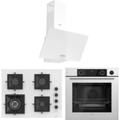 Ferre Fryart Sc Serisi Wok'lu Beyaz 3'lü Ankastre Set ( XE64CB-SC406-D087 ) thumbnail 1