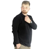 Erkek Sweatshirt Polo Vnz Selanik 20440 Siyah - 2