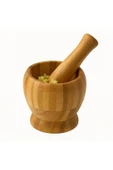 Mithra Life Doğal Bambu Ahşap Sarımsak Ezici Havan Tokmak MIT1258 thumbnail 1