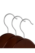 Teknor-Prado 12 Adet Ahşap Görünümlü Plastik A Kalite Stil Elbise Askısı Kahverengi - 2