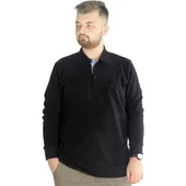 Erkek Sweatshirt Polo Vnz Selanik 20440 Siyah - 1