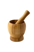 Mithra Life Doğal Bambu Ahşap Sarımsak Ezici Havan Tokmak MIT1258 thumbnail 3