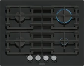 SİEMENS EP6A6PI40O iQ500 Gazlı Ocak 60 cm Sert cam, Siyah - 1