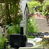 Süs Havuzu Motoru Sump Motor Şelale Motor 2.5 metre Yüksekliğe Su Yükseltebilir thumbnail 2