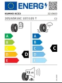 KUMHO 205/65R16C 107/105T PORTRAN KC53 8PR 2025 ÜRETİM YAZ LASTİĞİ thumbnail 2