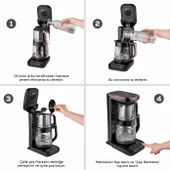 Karaca Çaysever Robotea Pro Quartz 4 in 1 Konuşan Çay Makinesi Black Chrome thumbnail 10