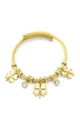 LitaeTrend Yonca Charm Bilezik - Altın - 2